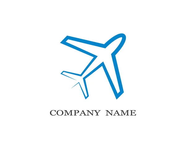 Airplane Logo Template Vector Icon Illustration Design — Stock Vector