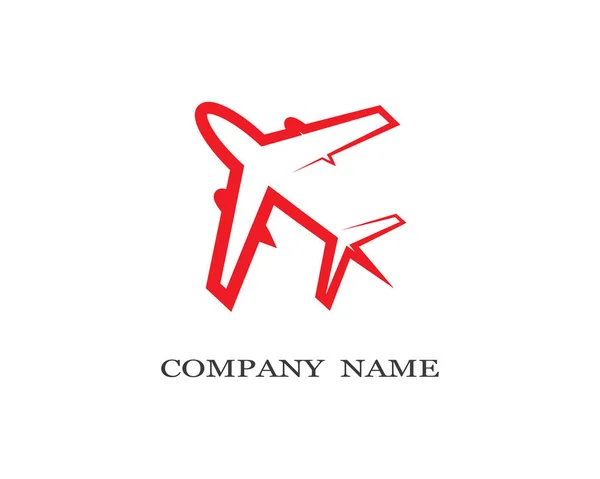 Modèle Logo Avion Illustration Vectorielle Icône Design — Image vectorielle
