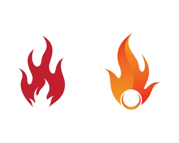 Modèle Logo Flamme Feu Vectoriel Icône Illustration Design — Image vectorielle