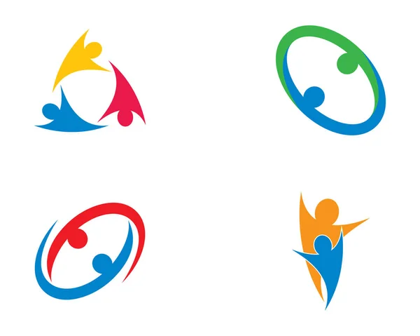 Усыновление Уход Логотипом Сообщества Дизайн Векторной Иконки Иллюстрации — стоковый вектор