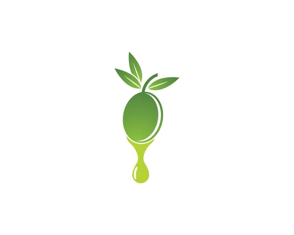 Olive Oil Logo Vector Icon Illustration Design — Stock Vector
