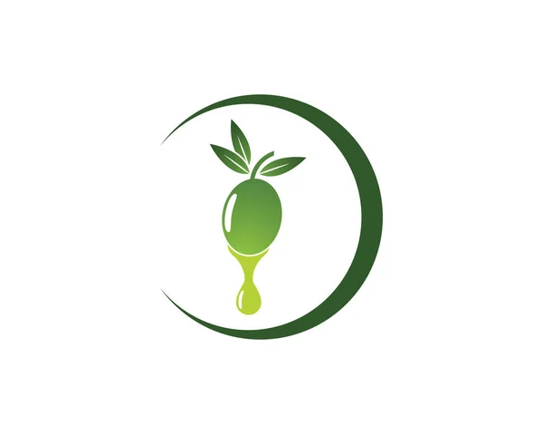 Olivenöl Logo Vektor Symbol Illustration Design — Stockvektor