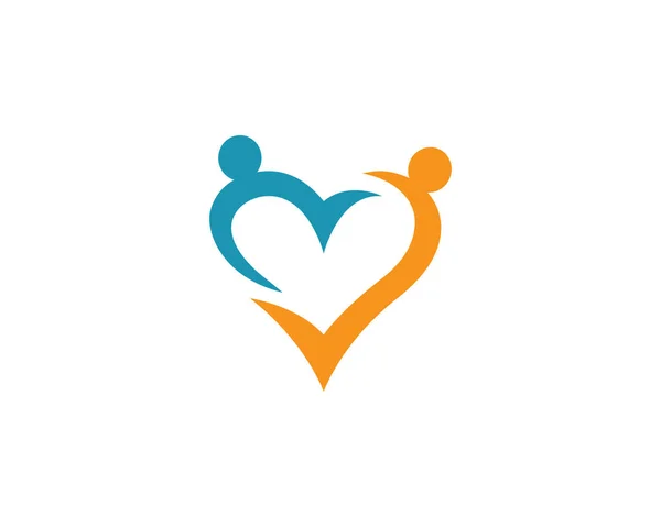 Logo Miłości Szablon Wektor Ikona Ilustracja Projekt — Wektor stockowy