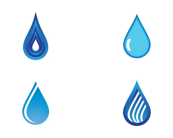 Plantilla Logotipo Gota Agua Icono Vectores Diseño Ilustración — Vector de stock