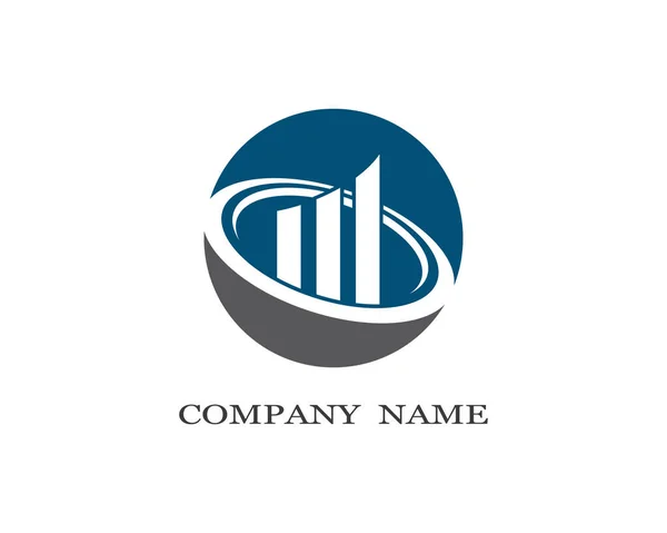 Ilustração Ícone Vetor Modelo Logotipo Finanças Negócios — Vetor de Stock
