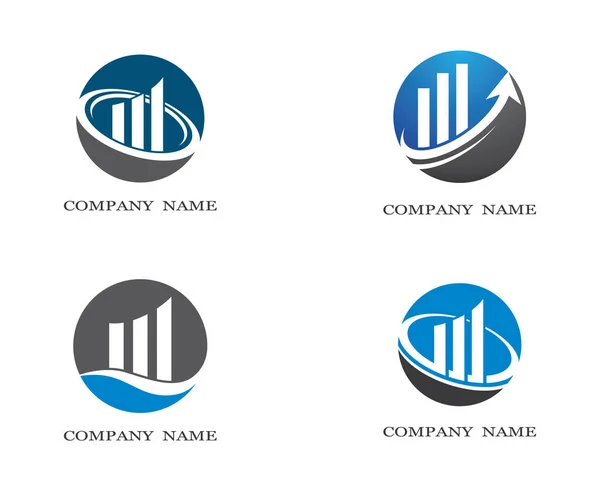 Illustrazione Dell Icona Vettoriale Del Logo Del Logo Finanza Aziendale — Vettoriale Stock