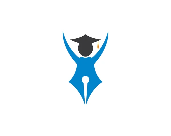 Education Logo Template Vector Icon Illustration Design — Stock Vector