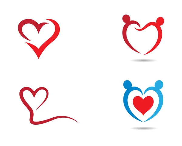 Liebe Logo Vorlage Vektor Symbol Illustration Design — Stockvektor