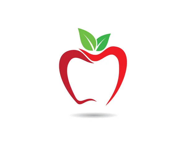 Apple Logotyp Mall Vektor Ikon Illustration Design — Stock vektor