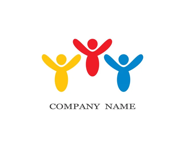 Adoption Community Care Logo Template Vector Icon Illustration Design — Stock Vector