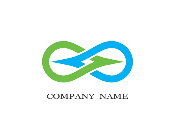 Infinity Logotyp Mall Vektor Ikon Illustration Design — Stock vektor