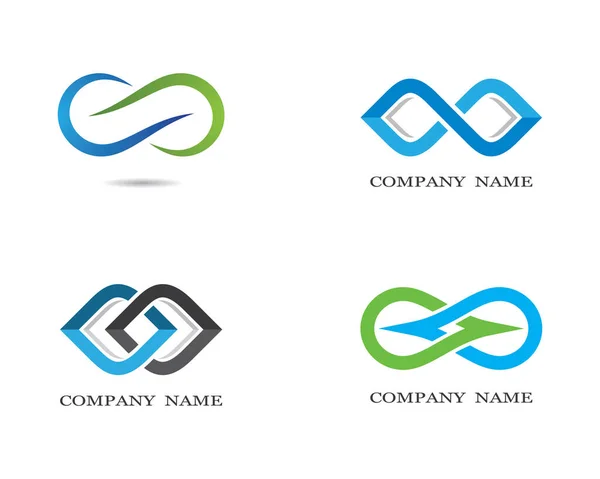 Oneindigheid Logo Template Vector Pictogram Illustratie Ontwerp — Stockvector