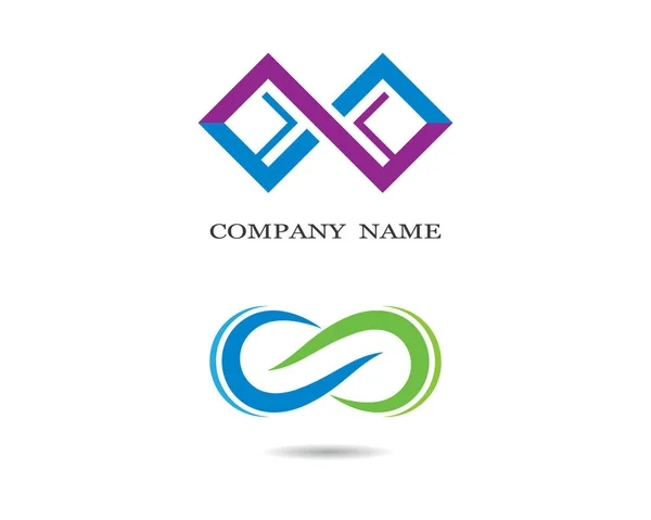 Infinity Logo Modello Icona Vettoriale Illustrazione Design — Vettoriale Stock