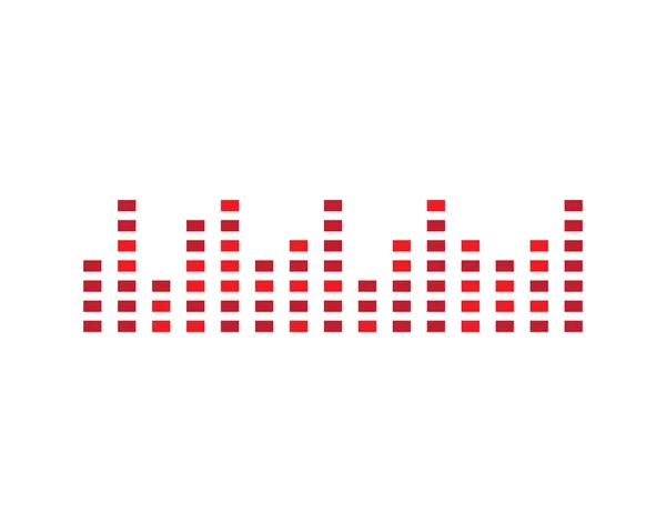 Ses Dalgası Logo Şablonu Vektör Resimleme — Stok Vektör