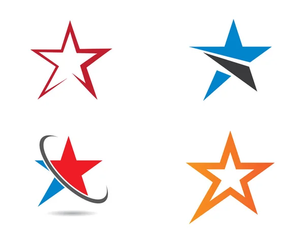 Star Logo Template Vektor Ikon Illusztráció Tervezés — Stock Vector