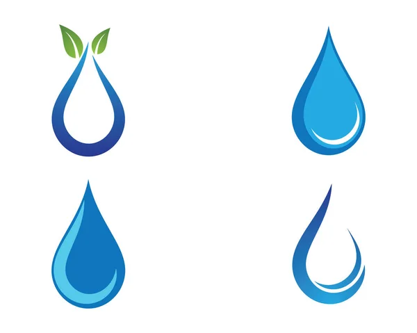 Plantilla Logotipo Gota Agua Icono Vectores Diseño Ilustración — Archivo Imágenes Vectoriales