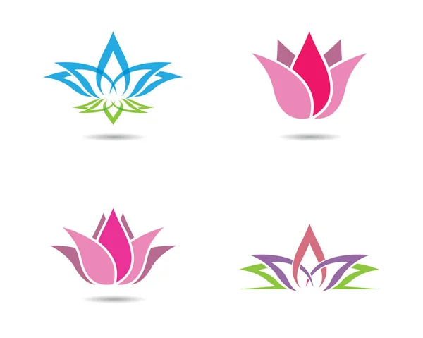 Beleza Flores Logotipo Modelo Vetor Ícone — Vetor de Stock