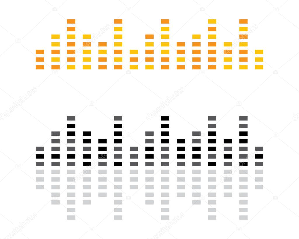 Sound wave logo template vector icon illustration