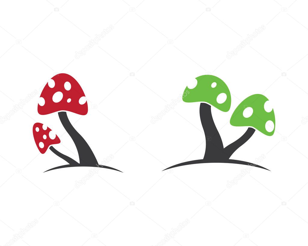 Mushroom vector icon illustration design