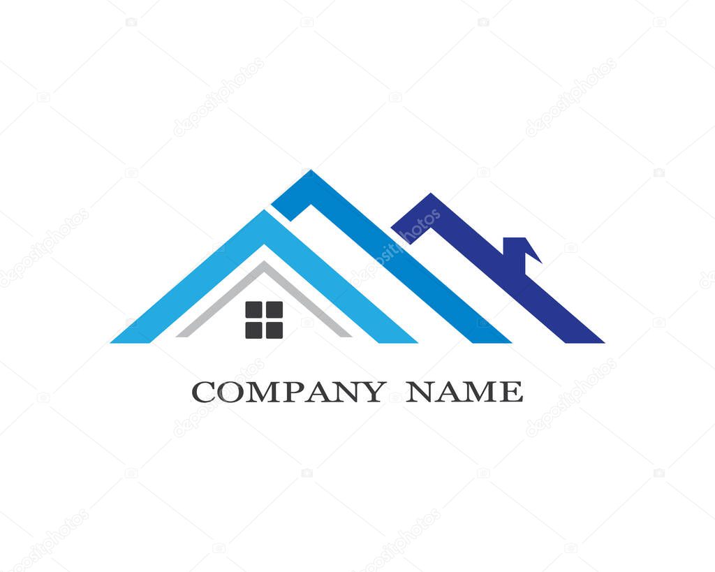 Property logo template vector icon illustration design