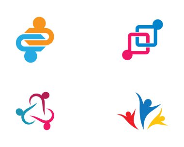 Evlat edinme ve toplumsal bakım logosu vektör resmetme tasarımı