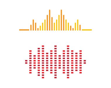 Ses dalgası logo şablonu vektör resimleme