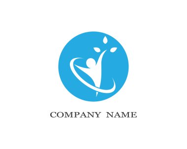 Sağlıklı Yaşam Logosu vektör ikonu çizimi tasarımı