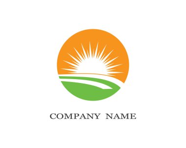 Güneş logosu şablon vektör resimleme tasarımı