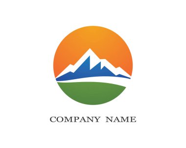 Dağ Logosu şablon vektör illüstrasyon tasarımı