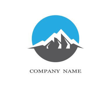 Dağ Logosu şablon vektör illüstrasyon tasarımı