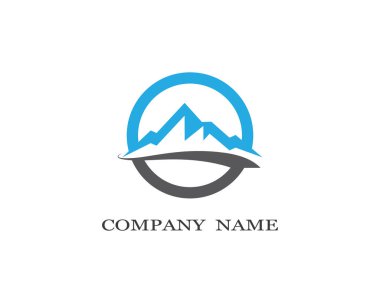 Dağ Logosu şablon vektör illüstrasyon tasarımı