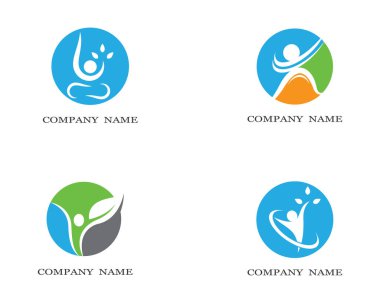 Sağlıklı Yaşam Logosu vektör ikonu çizimi tasarımı