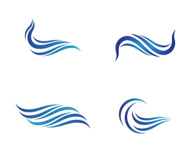 Su Dalgası logo vektör illüstrasyon tasarımı