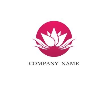 Güzellik çiçekleri logo şablon vektör simgesi