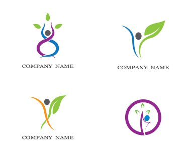 Sağlıklı Yaşam Logosu vektör ikonu çizimi tasarımı