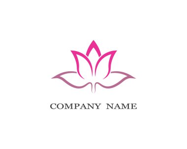 Güzellik çiçekleri logo şablon vektör simgesi