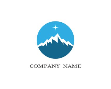 Dağ Logosu şablon vektör illüstrasyon tasarımı