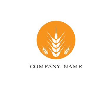 Tarım buğday logosu vektör ikonu tasarımı
