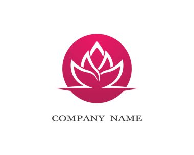 Güzellik çiçekleri logo şablon vektör simgesi