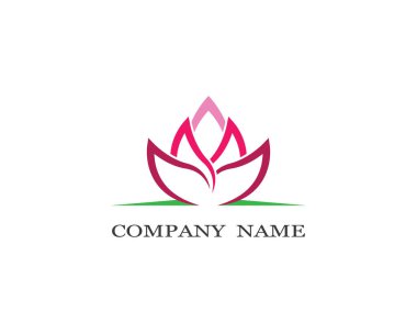 Güzellik çiçekleri logo şablon vektör simgesi