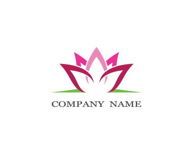 Güzellik çiçekleri logo şablon vektör simgesi