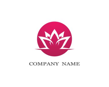 Güzellik çiçekleri logo şablon vektör simgesi