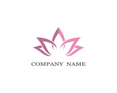 Güzellik çiçekleri logo şablon vektör simgesi