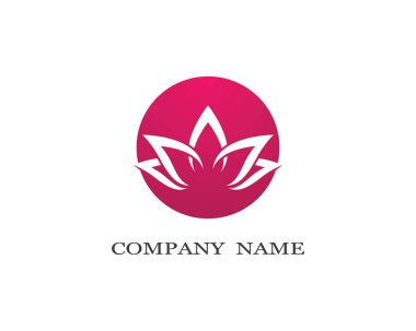 Güzellik çiçekleri logo şablon vektör simgesi