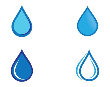 Su damlası logo şablonu vektör illüstrasyon tasarımı