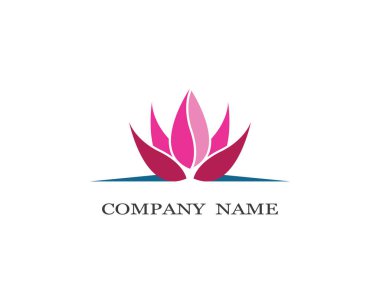 Güzellik çiçekleri logo şablon vektör simgesi