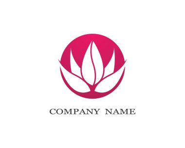 Güzellik çiçekleri logo şablon vektör simgesi
