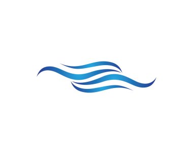 Su Dalgası logo vektör illüstrasyon tasarımı