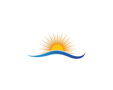Güneş logosu şablon vektör resimleme tasarımı