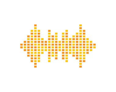 Ses dalgası logo şablonu vektör resimleme